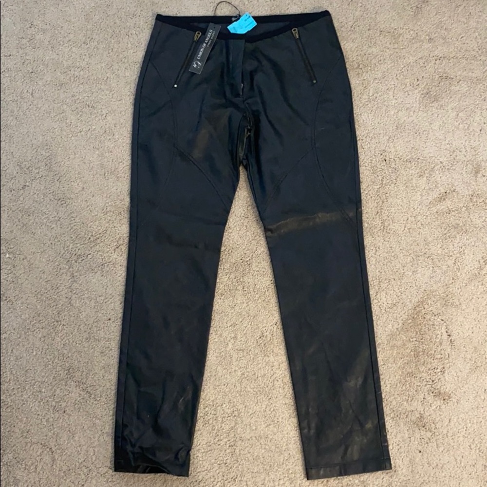 Black leather pants